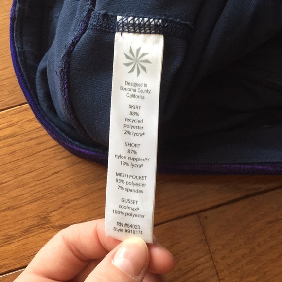 💜Athleta Relay Skirt/Skort-Purple Mini Stripe💜 - Picture 10 of 10